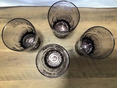 Libbey McDonald’s Coca Cola 4 Embossed Purple Colored 16 Oz Glasses
