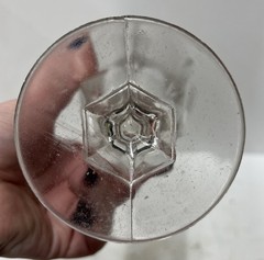 Vintage Fluted Pattern Pressed Glass Clear Goblet