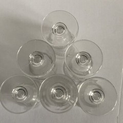 Ripley Greek Clear Antique EAPG Glasses Diagonal Band Fan 2 Oz 1980’s Set of 6