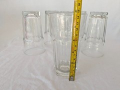 Set of 6 Libbey Duratuff Paneled Heavy Glass Tumbler Made in USA 5 7/8″ tall