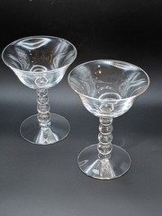 2 Vtg Imperial Glass Candlewick Stem Martini Champagne Wine Sherbet 4Oz Glasses