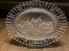 Vintage Fostoria Washington Crossing The Delaware 1776 1970s Plate 11′ x 8″