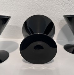 Set of 4 Barware Dark Amber Stemless Cocktail Martini Glasses