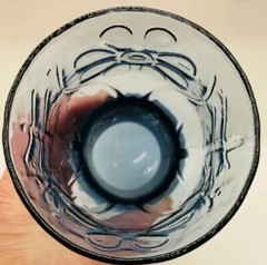 Vintage 1970s LIBBEY Country Garden Blue 5″ Water Goblet 12 Ounces EUC