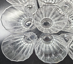 12 Dansk Oval Facette HIghball Set Vintage Clear Paneled Tumbler Bar Finland Lot