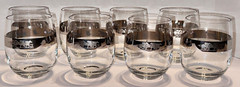 8 Roly Poly Glasses Silver Band Harness Steeplchase Thoroughbred Horse Racing #2