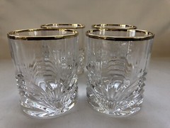Royal Crystal Rock Aurea Double Old Fashioned Glasses Set of 4