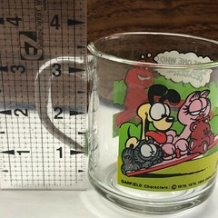 Garfield Characters Cartoon Clear Drink Glass1980 McDonald Jim Davis USA