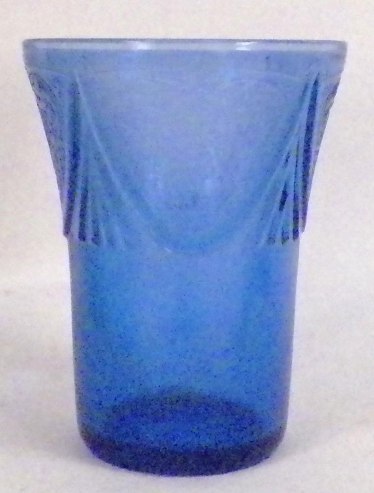 Royal Lace Tumbler Blue Depression Glass 5 oz. Hazel Atlas Vintage Nice #1