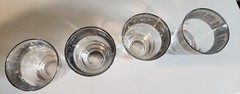 Set of 4 Vintage Atomic Starburst 3.5″ Cannonsburg Temporama Rock/Juice Glasses