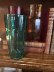 Glass Tumblers 5.25″ Amber Green Smoke Red