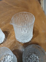 Iittala Ultima Thule by Tapio Wirkkala Finland Creamer + 3 Shot Glasses
