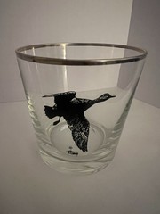 Richard E Bishop MCM Waterfowl Canvasback Double Old Fashioned Highball Glass