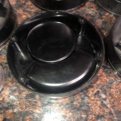 1950’s Poker Card Glass Cup w Bakelite Ashtray Coaster, Casino Style Set Of 8