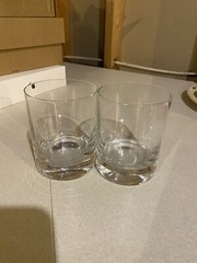 2 Lenox Tuscany Classics Cylinder Double Old Fashioned Glass, Clear 13 oz