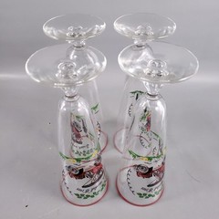 MCM LIBBEY 1950’s Horseless Carriage Buick Model «C» 1905 PILSNER GLASS SET