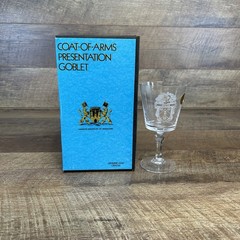 Coat-of-Arm Presentation Goblet Genuine Lead Crystal From France-With Box