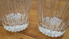 Vtg set lot 2 Beautiful Mikasa Crystal Starburst Double Old Fashioned Glasses