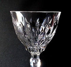 JOSAIR EDITH LARGE CLARET WINE GLASS, Cut Lead Crystal, 7″, 8 Oz, GERMANY