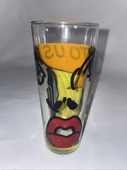 Set Of 3 Vintage 90s Ritzenhoff Milk Glass w/ Comic Book Style Pop Art