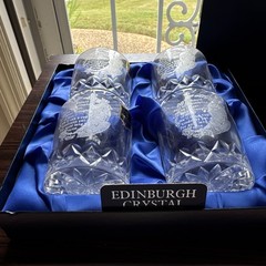 Edinburgh Crystal Robert Burns «Auld Lang Syne» whiskey tumbler set