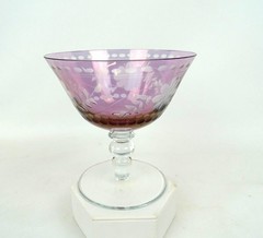 Home Essentials Crystal Cut Luster Amethyst 8oz 4 5/8″ Sherbet 2007-