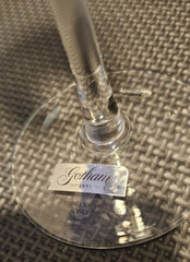 Gorham Fine Crystal 25th Wedding Anniversary Platinum Trimmed Champagne Flutes