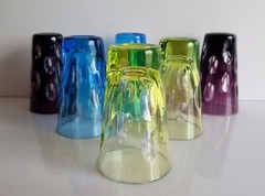 FABERGE NA ZDOROVIE BUBBLES MULTI-COLOR VODKA SHOT GLASSES, SET OF 6