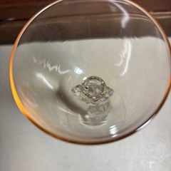 Cambridge orange Nude Stem Glass Vintage glassware see 6.5” v029