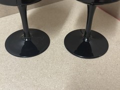 Lenox Venture Black (Platinum Trim) Water Goblets Set Of 2