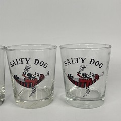 Lot Of 4 Vintage Libbey Salty Dog Pirate Rocks Glass Barware 12 oz Cocktail