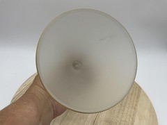 Frosted White Martini Glass Gold Rim Etched Cocktail Decorative Barware Vintage