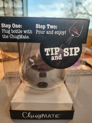 ChugMate Wine Glass Topper, Goblet to Drink Straight from The