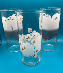 3 Rare Vintage 1970’s Federal Glass Artist Signed Ice Tea Stormy Cloud Sun Gass