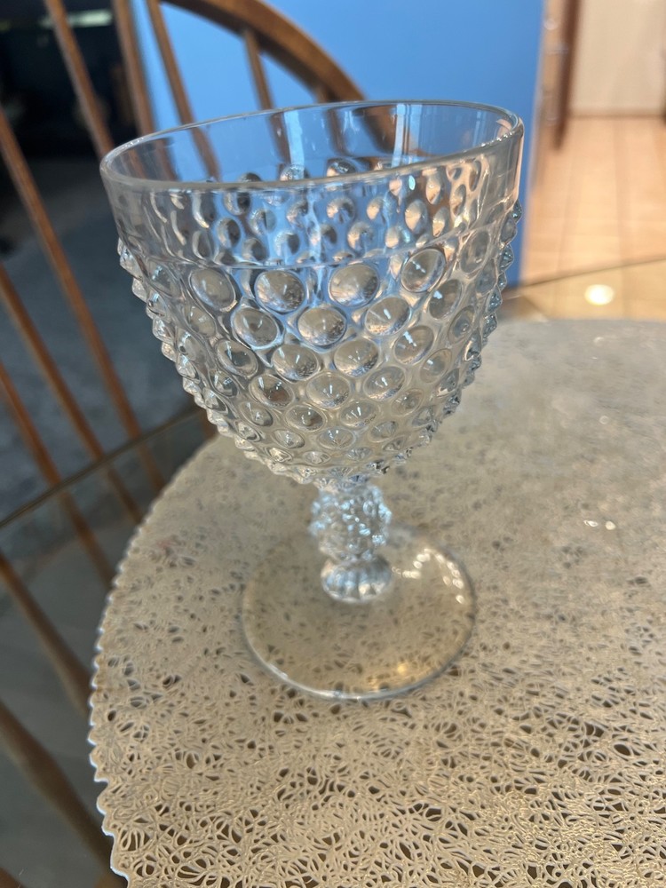 Water Goblets Glasses 5-7/8″ Duncan & Miller Hobnail Clear 1940 Drink ware