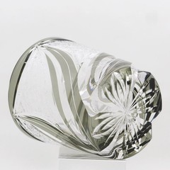 Crystal Whiskey Glasses Hand Carved Glassware Vodka Wine Tumbler Grey 250ml