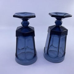Fostoria Virginia Dark Blue Iced Tea Glasses 6 7/8” – Set Of 2