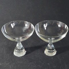 HOLMEGAARD PRINCESS CHAMPAGNE GLASSES, 3 3/4″, 4 Oz, Made in Denmark, MCM, 2PCS