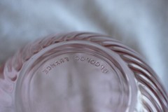 6 VINTAGE ARCOROC OPTIC ROSELINE PINK DESSERT/BERRY BOWLS