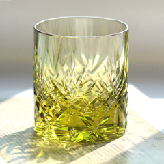 Crystal Material Whiskey Glass Hand Cut Rock Crystal Glass Gift Packing 7oz
