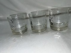 Vintage Bill Davey Set of 3 Comic Strip Rock Glasses Humorous Golf Man Cave Time