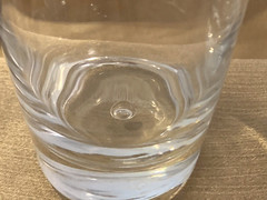 Bormioli Rocco Italy LUNA Bubble in Bottom Glass Tumblers 2pc EXC Condition