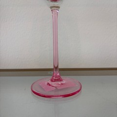 Lenox Butterfly Meadow Wine Glass Set of 2 Pink Stem Spring Floral Barware NEW