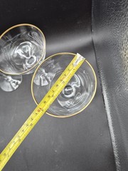 4-Vintage Crystal Noritake «Troy» Stemware Champagne Tall Sherbet 5 3/8” RARE EC