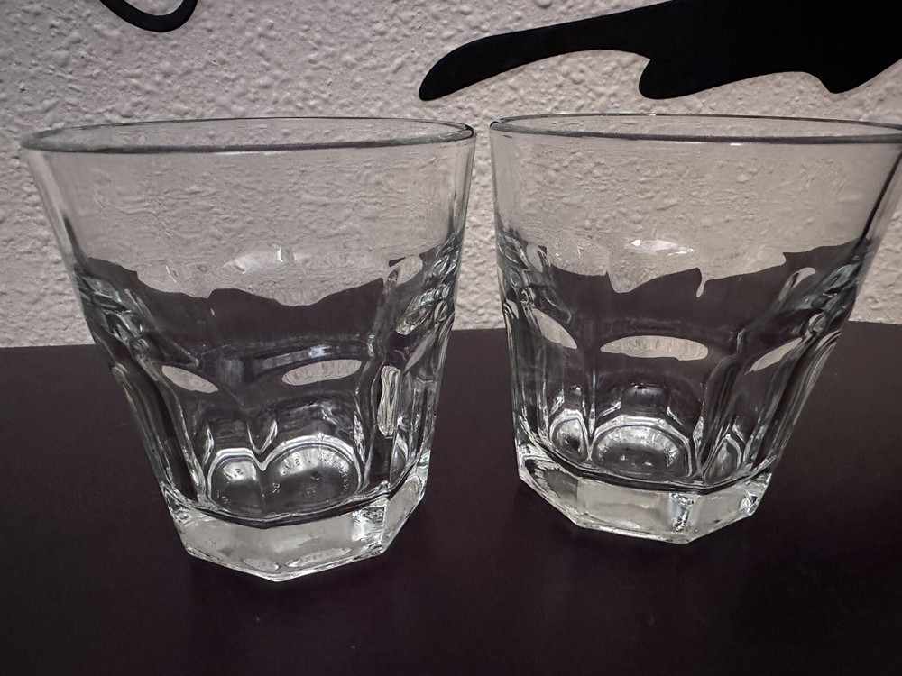 LIBBEY DURATUFF Whiskey Glasses Set Of 2 “ Pre Owned’ Excellent Condition “L@@K”