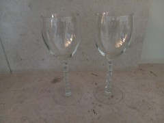 Year 2000 Vintage Wine Glasses, Set of 2, Y2K Millennium Edition