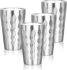 Stainless Steel Insulated Tumbler 16 oz 4 Pack Double Wall Travel Camp Home