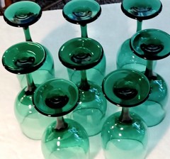 Libbey Green Stem Wine Glasses Premier Emerald 12oz. – 7 1/8″ Tall – Set of 8