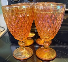 Villeroy & Boch Boston Crystal glasses Apricot ? Saffron ? x 6