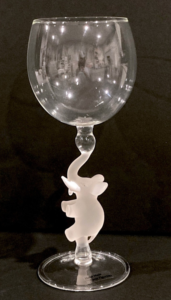 New Yurana Designs Hand Blown Pink Elephant Circus Wine Glass Anthropologie